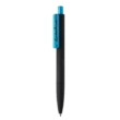 X3 puha tapintású, fekete felületű toll, kék, fekete