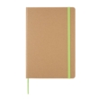 A5-ös jegyzetfüzet újrahasznosított kraft papírból, zöld