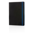 Deluxe A5-ös puhafedelű jegyzetfüzet színes éllel, kék