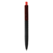 X3 puha tapintású, fekete felületű toll, piros, fekete