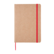 A5-ös jegyzetfüzet újrahasznosított kraft papírból, piros