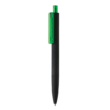 X3 puha tapintású, fekete felületű toll, zöld, fekete