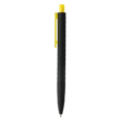 X3 puha tapintású, fekete felületű toll, sárga, fekete