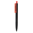 X3 puha tapintású, fekete felületű toll, piros, fekete