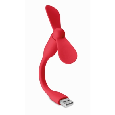Hordozható USB ventilátor, piros