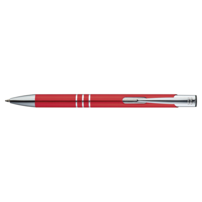 3 díszítő gyűrűs fém toll, piros